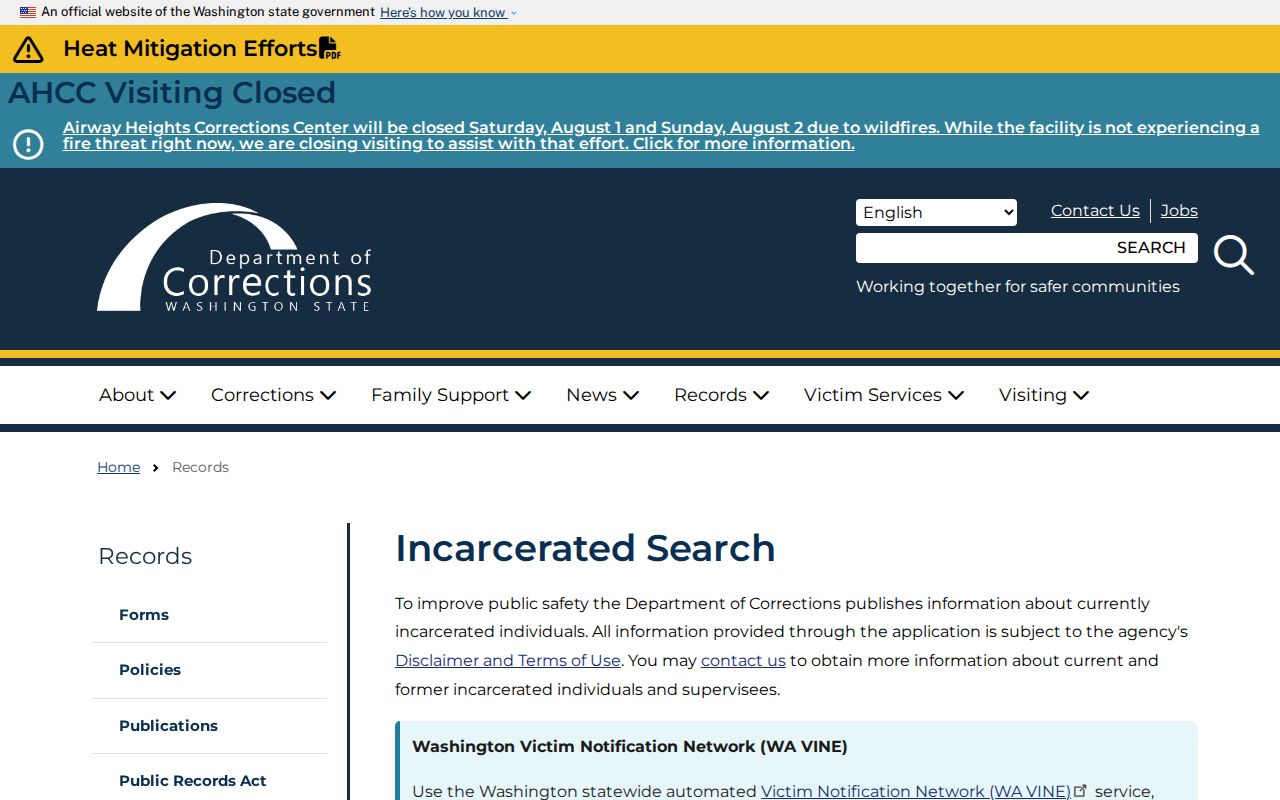 Edmonds people search using Washington incarcerated person records
