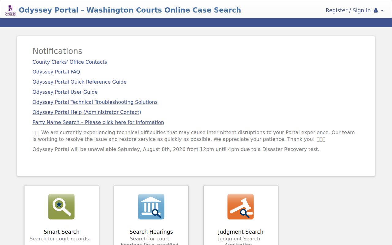 Edmonds public records search in Snohomish Superior Court Odyssey